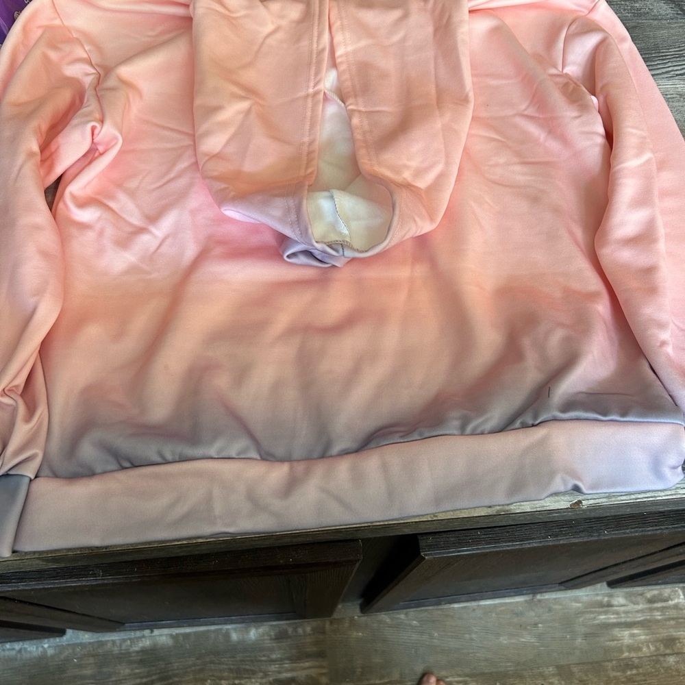 Pink and Gray Ombre Hoodie